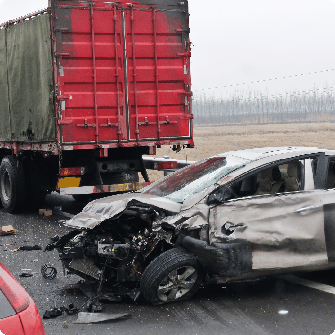 Commercial Vehicle Accident Large Semi Hits Sedan